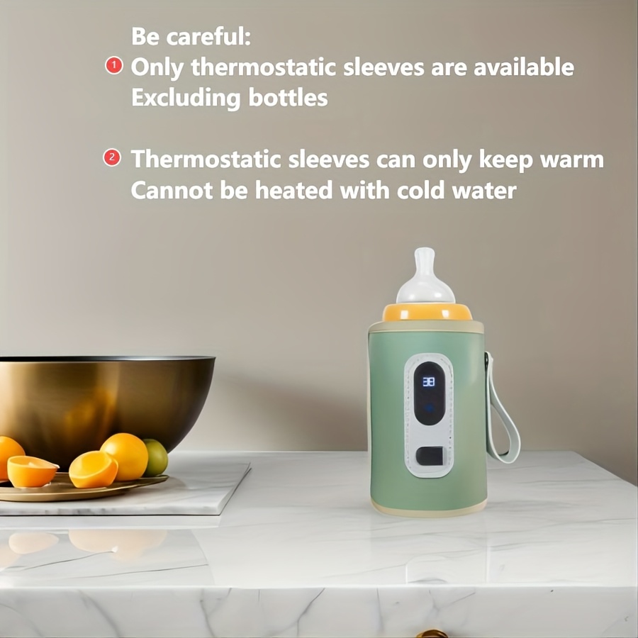 Smart USB-Powered Bottle Warmer with Real-Time Temperature Display - Portable & Versatile for All Bottles