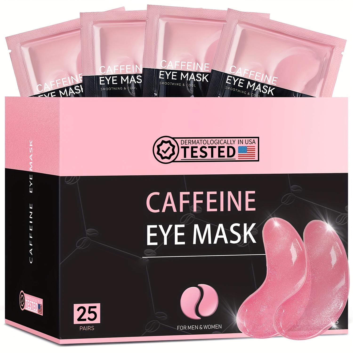 TEMU 25 Pairs Eye Mask, Hydrating Collagen Under Eye Patches For Dry & Eyes, Gentle Daily Skin Types, Travel-friendly Gift For Women And Men, Perfect For Wedding Party Gifts