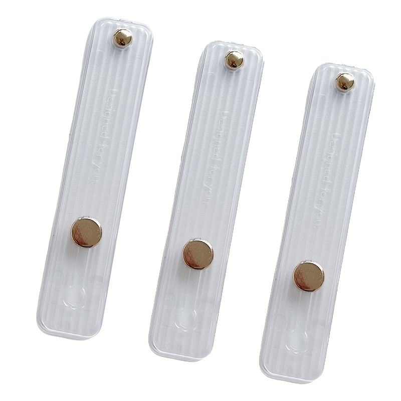 TEMU 3pcs Universal Mobile Phone Finger Holder For Iphone Adjustable Desktop Multi-functional Portable Cell Phone Case Grip Stand Transparent Back