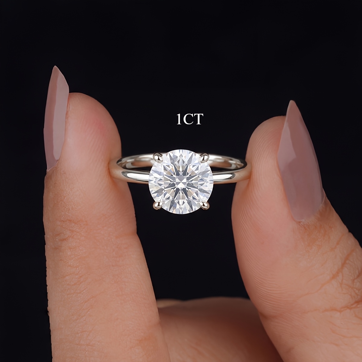 Women's Easy Smooth Four-Claw Design Ring