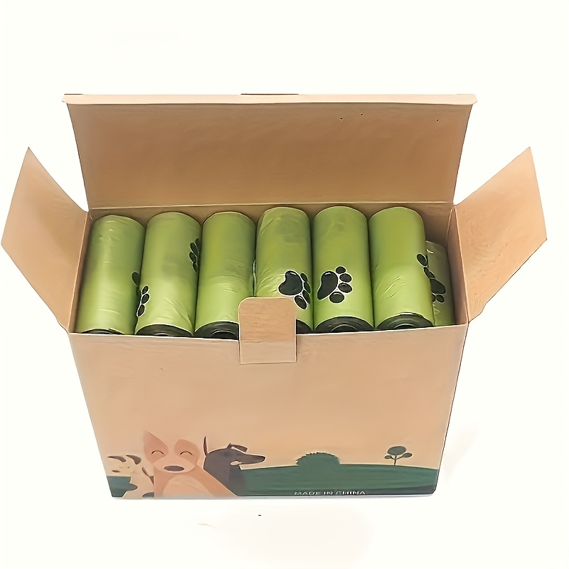 

20rolls/300 Count Biodegradable Dog Waste Bags, Leakproof Pet Poop Bags With Paw , Plastic, Uncharged, For Dogs Outdoor