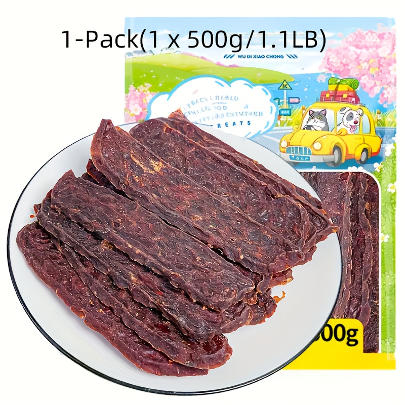 TEMU 1-pack (1 X 500g/1.1lb) Duck Slices Dog Treats For Small, Medium, & Large Dog, Healthy, , And High Protein, Training Treats For Dogs