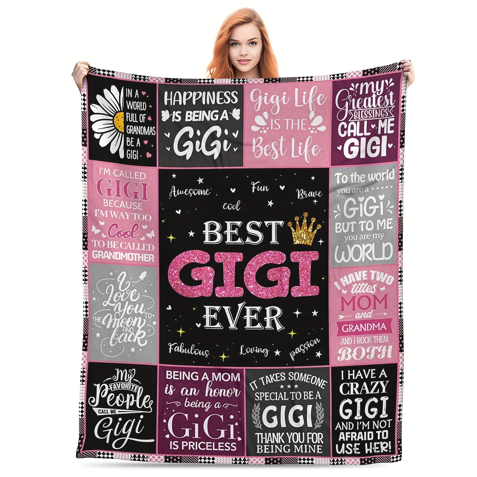 

1 Pc Best Gigi Blanket , Gigi Gifts Best Gigi Ever Blanket, Christmas Mother's Day Birthday Present For Gigi From , Throw Blanket 80"x60