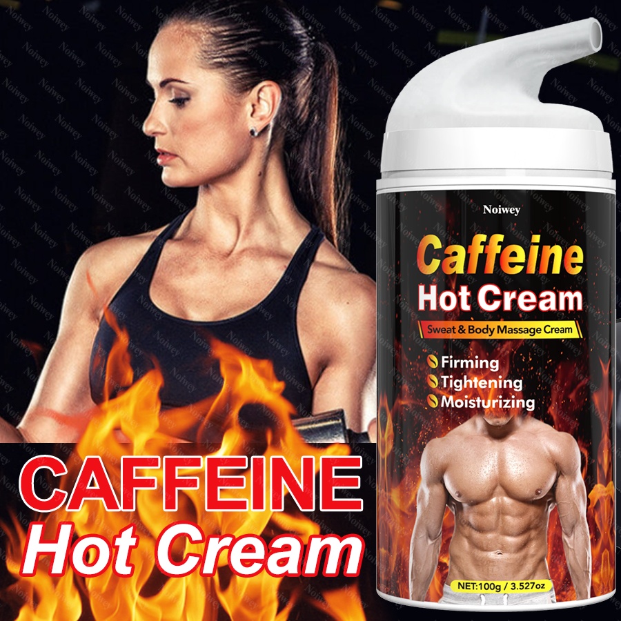 Men'S Caffeine Hot Cream, a Body Thermo Cream Enriched with Jojoba Oil And Collagen, Designed to Promote Sweating for Skin Firming And Tightening. Ideal for Use During Workouts, It Targets The Belly, Thighs, Legs, Abdomen, Arms, And Buttocks.