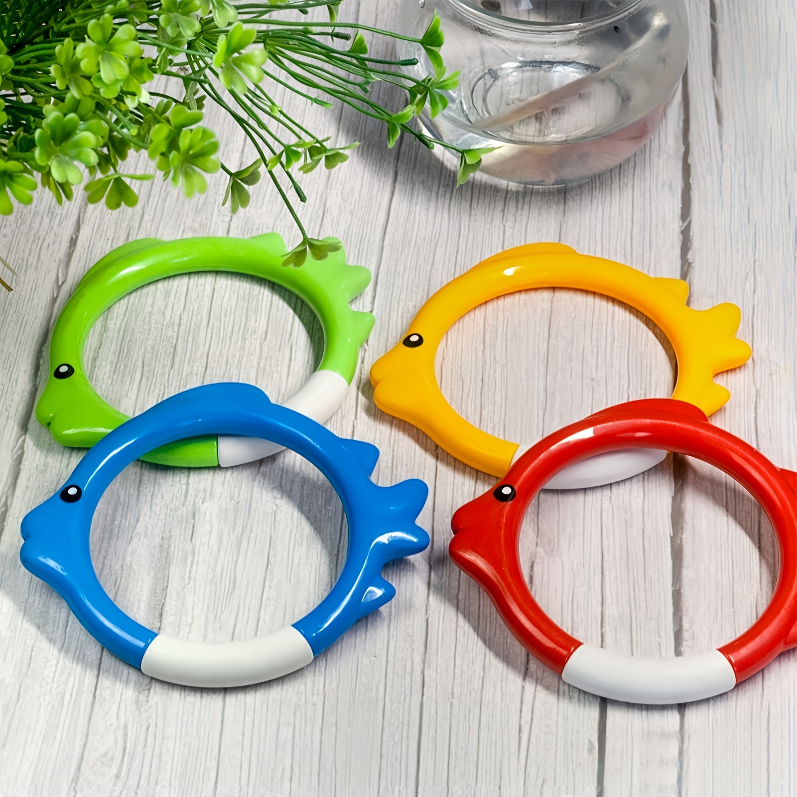 4-Color Diving Rings for Underwater Pool Games