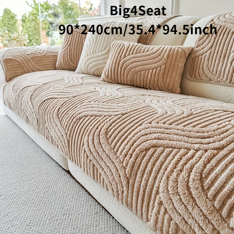 A Plush, Non-Slip Sofa Cover That Is Modern And Luxurious, Resistant to Pet Scratches, Breathable, And a Stylish Home Decor Item, Suitable for Living Rooms, Bedrooms, And Offices.