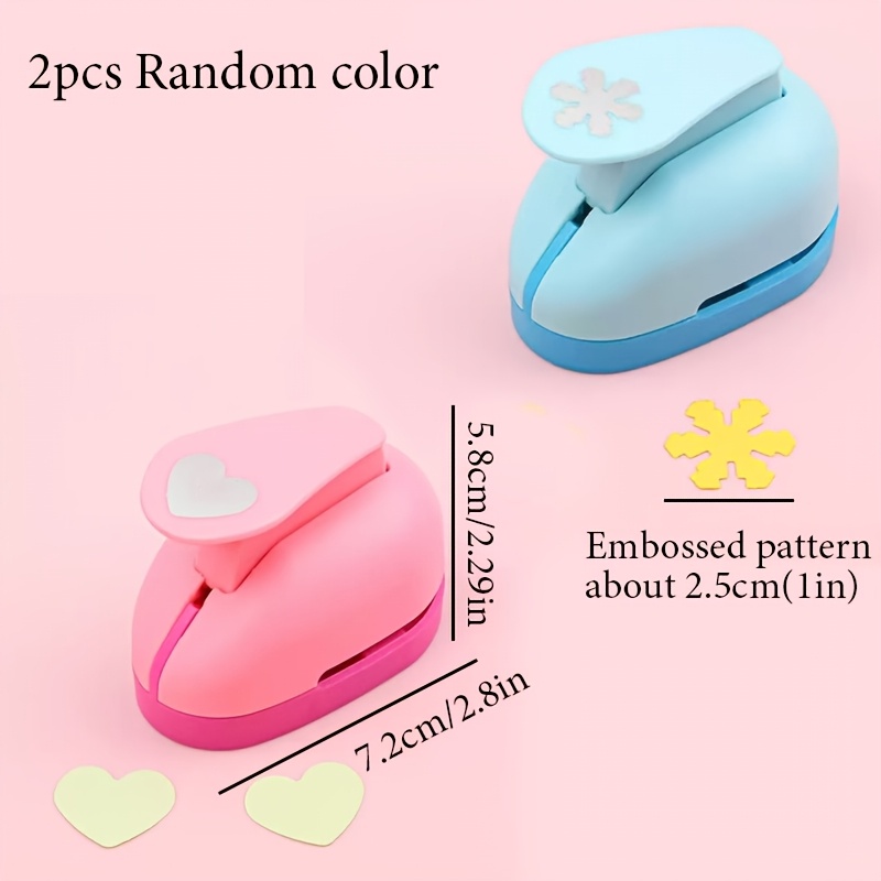 TEMU 2pcs Paper Hole Punch Craft Set For Crafting Scrapbooking, Handmade Greeting Cards, Festival Cards Projects 1 Inch Craft Holes Punch Paper