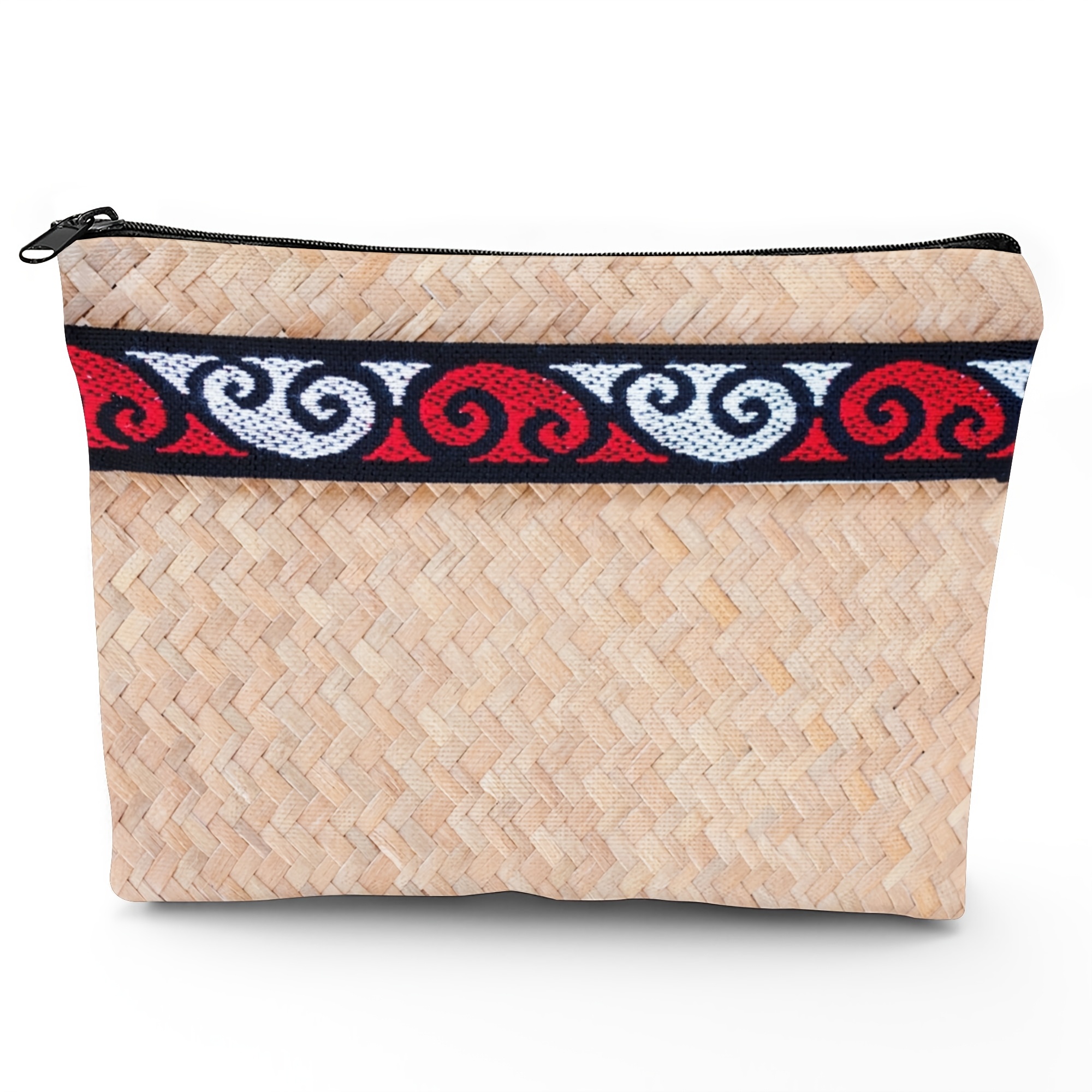 TEMU New Zealand Maori Traditional Kete Handbag, Fashionable Makeup Bag, Suitable For Gifting Or Personal Use, A Exquisite Surprise For Beauty