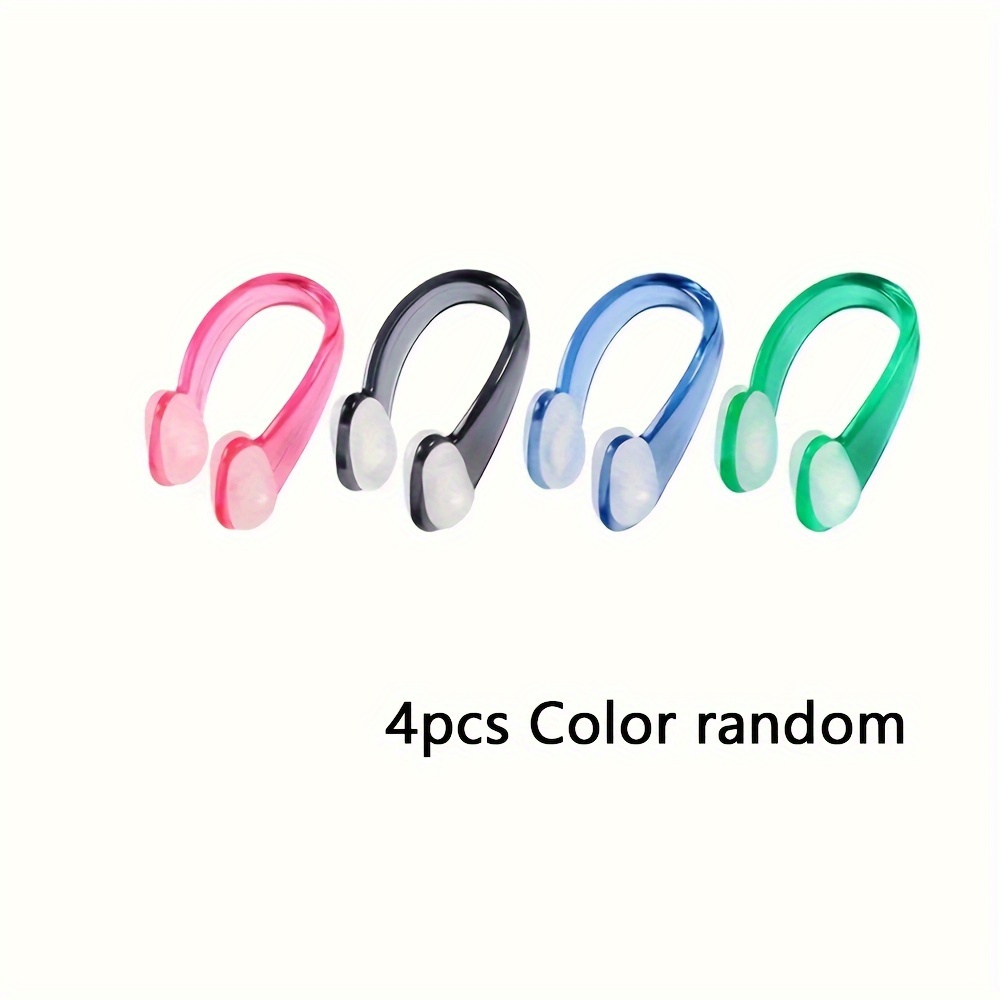 4pcs Random Water Sports Nose Clips, Waterproof Swimming Nose Plugs, Water Sports Accessories