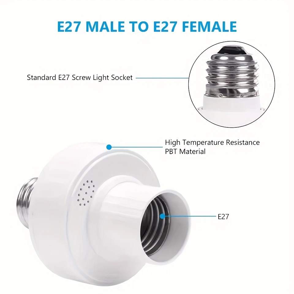 1 switch wireless remote control lamp e27 bulb lamp holder timer with remote control for home ceiling light lighting details 4