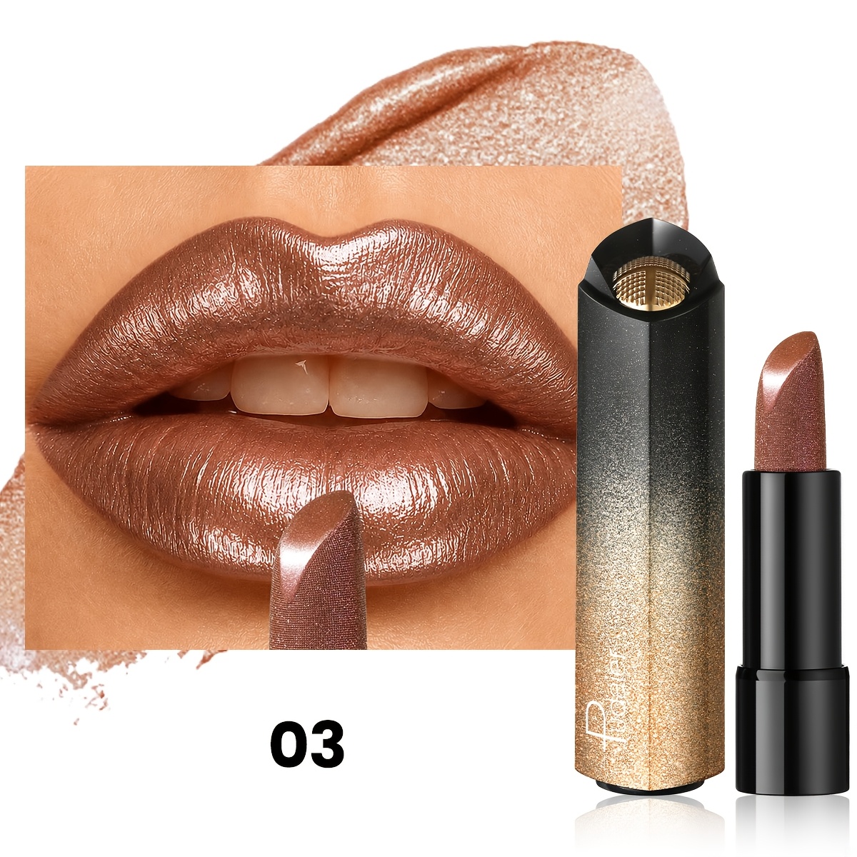 8-color Pearlescent Fine-shimmer Lipstick, With High Gloss,easy-to-color Lipstick, Long-lasting Easy-to-color Moisturizing Lipstick, Creamy And ,suitable For Music Festival Party Makeup