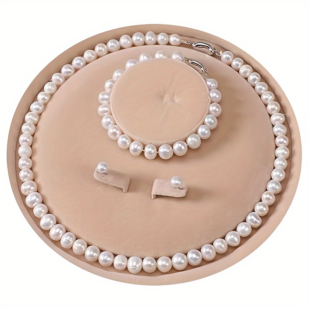 

Freshwater Cultured Pearl Necklace Set Includes Stunning Bracelet And Stud Earrings Jewelry Set For Women