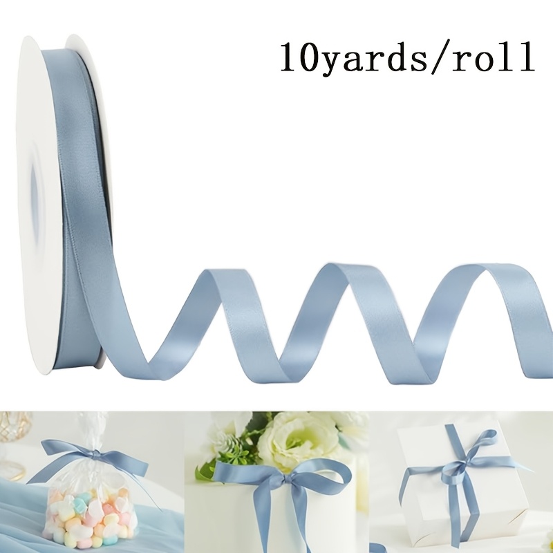 

Gray-blue Satin Ribbon Measuring 0.79 Inches By , Double-sided Blue Satin Ribbon, Suitable For Gift Wrapping, Bows, Diy Crafts, Bouquets, Bridal Wedding Decorations, And Crown Embellishments.