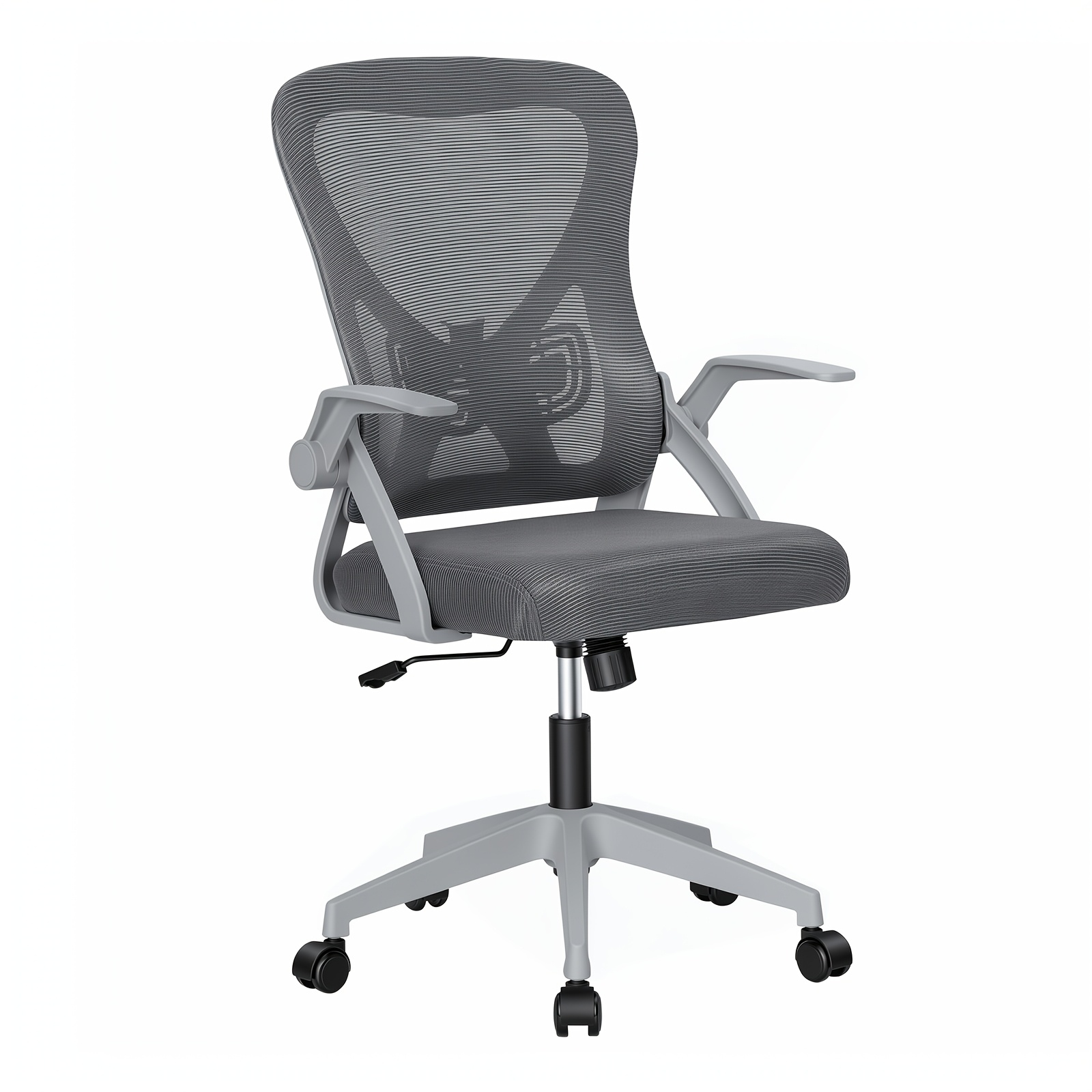 Office Chair Ergonomic, Desk Chair With 360° Rotating Function, Adjustable Height And Armrests, Computer Chair With Lumbar Support And Wheels