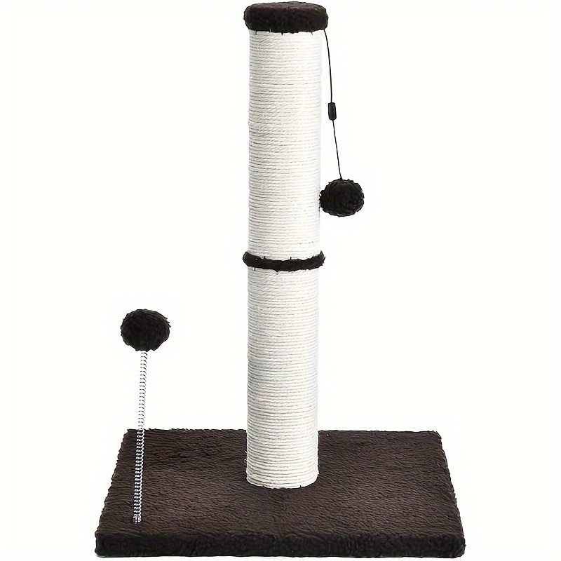 

Sisal & Plush Sherpa Fleece Cat Post With Integrated Cat Toys