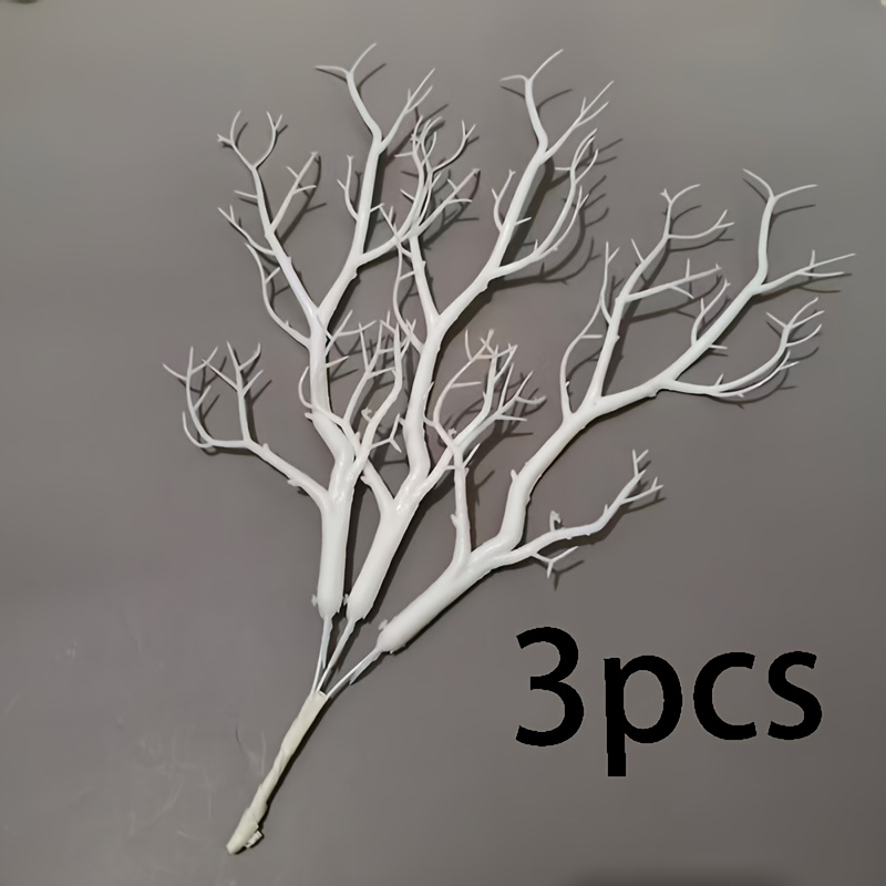 TEMU 3pcs Artificial Soft Coral Branches And Fake Dead Branches, Suitable For Floral Arrangements, Home Decor Dead Branch Displays, Or Table