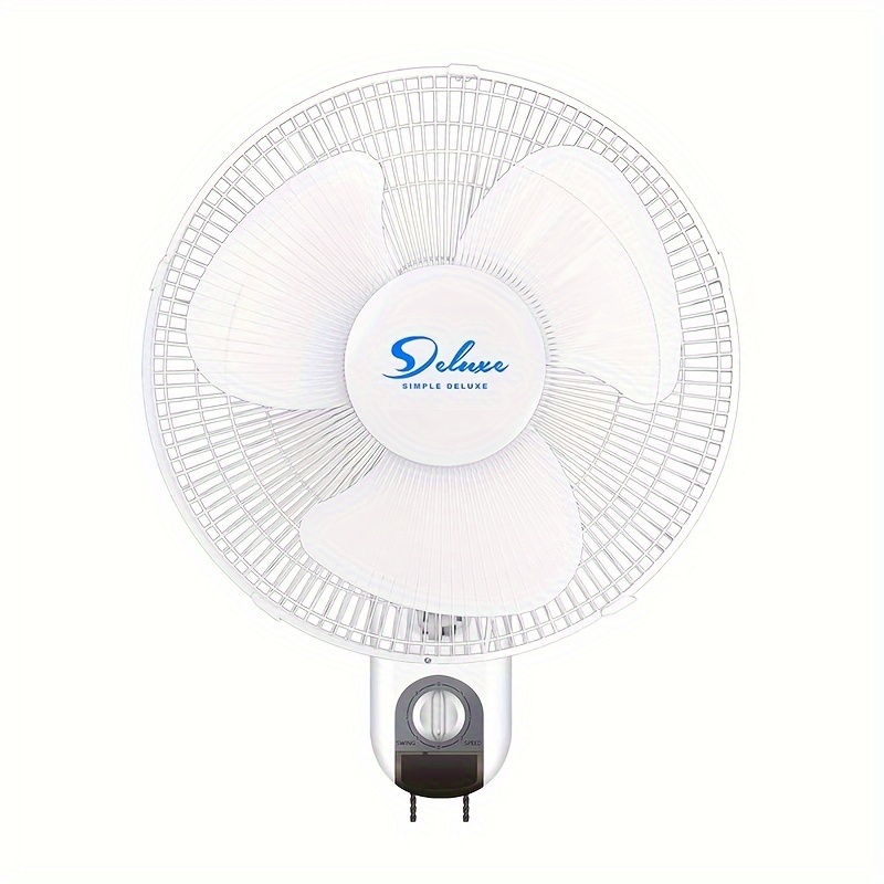 

Simple Deluxe 16 Inch Digital Household Wall Mount Fans, Adjustable Tilt, 90 Degree, Settings, White