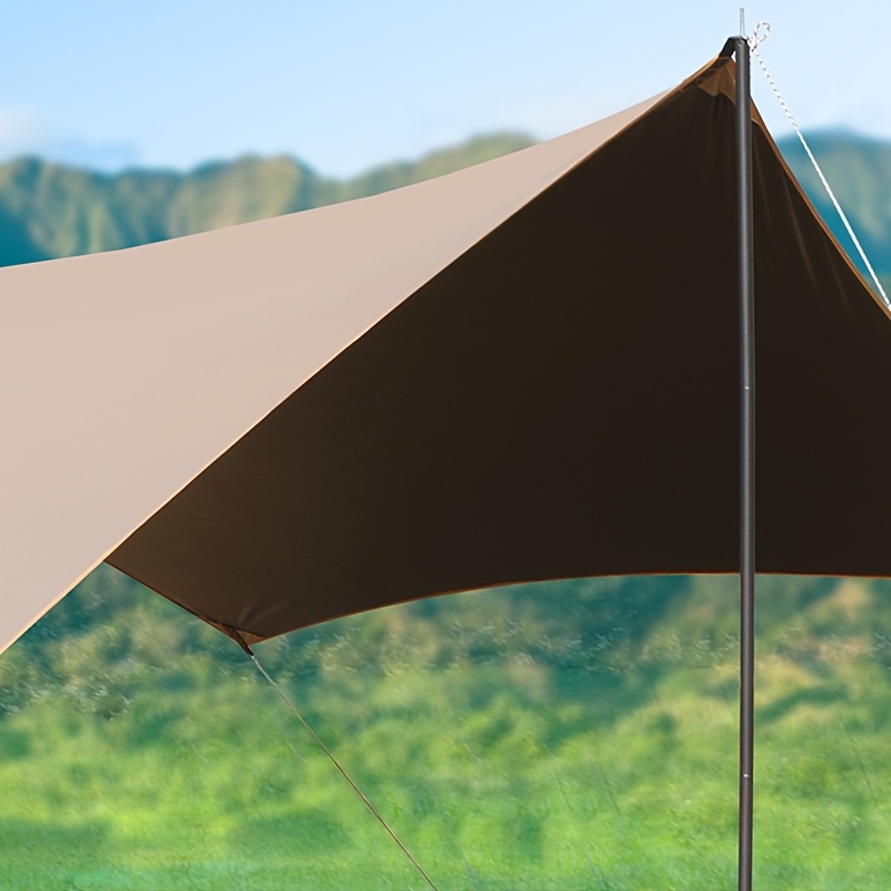 1 Kit Hammock Canopy, 210D Oxford Sunshade Portable Shelter Canopy Including Accessories for Camping Hiking Picnic Backpacking, Outdoor Sun Shade Sail for Patio Lawn Garden