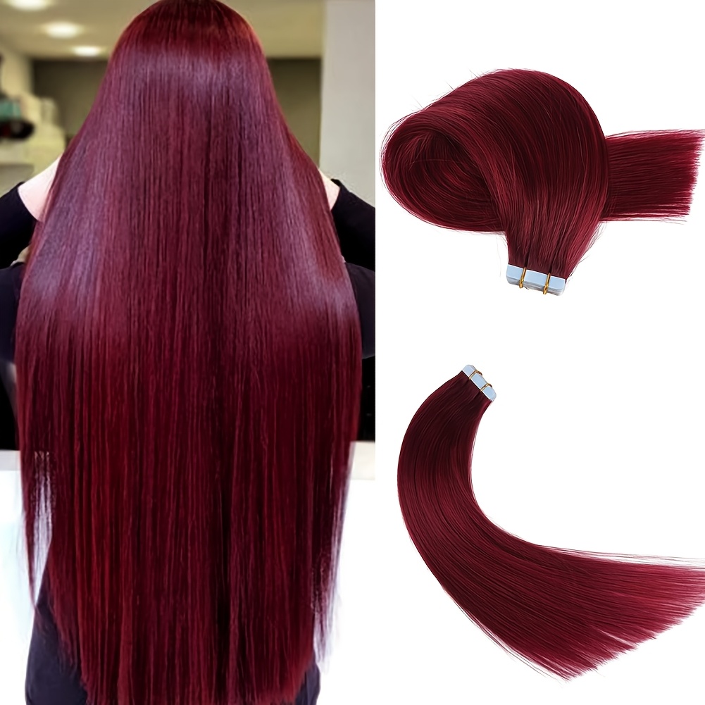 Image of 99j# Brazilian Human Hair Extensions. Suitable For Diverse Individuals And Occasions. This Hair Is Impeccably And Washed Effortlessly Without Compromising Its Shape Or Texture