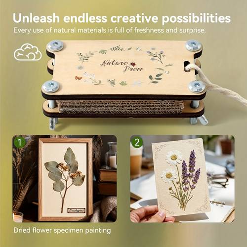 flower press diy tool wooden specimen preservation press tool flower press kit professional wooden flower and leaf press kit reusable flower press kit