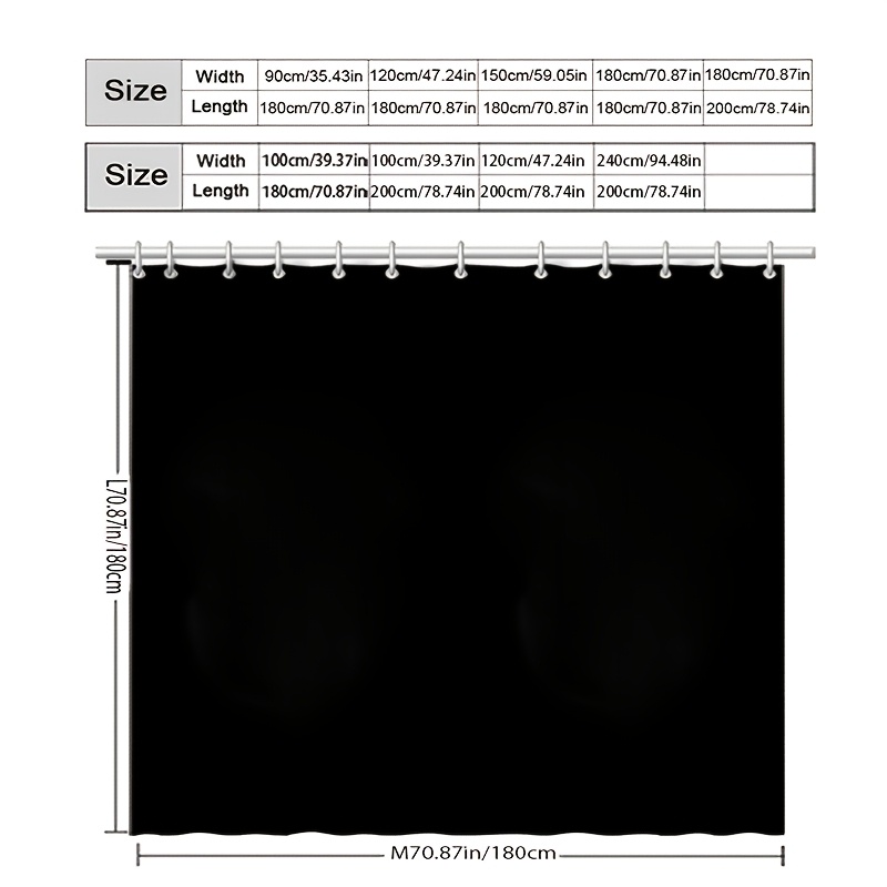 Water Drop Pattern Bathroom Decor Shower Curtain, Machine Washable