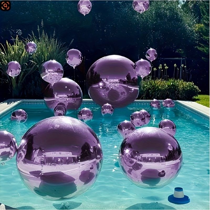Image of 26pcs 4d Purple Round Foil Balloons - Metallic Shine, Durable And Sparkling For Birthdays, Weddings, Anniversaries, Corporate Events | Elegant Decorations | Long-lasting Balloons