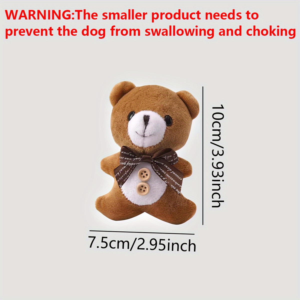 Mini Button Teddy Bear Plush Toy Pets Fabric Non battery - Temu