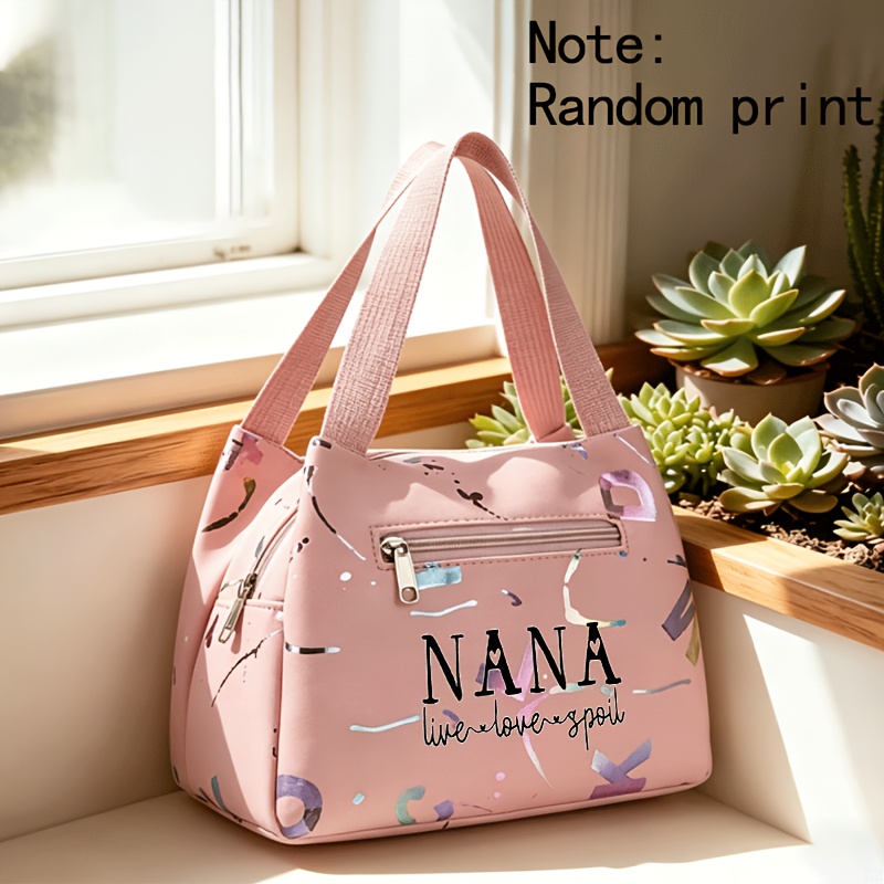TEMU Minimal Trendy Women's Handbag, Zip Closure Large Capacity Storage Ladies Hand Tote Bag, Sturdy Versatile Perfect For Cosmetic Bag Replacement