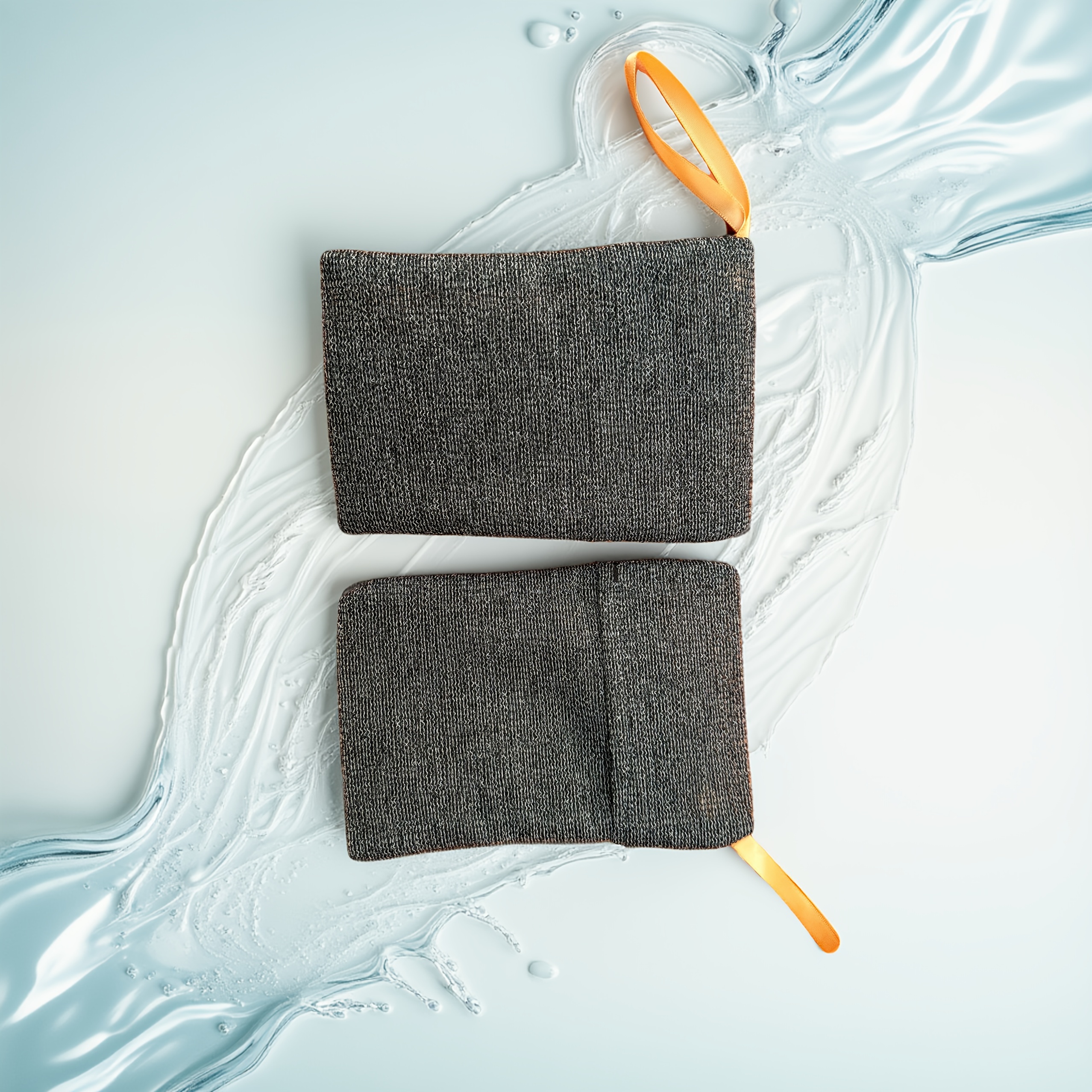 2-pack Gray Mesh Soap Saver Bags, Unscented Exfoliating Soap Pouches For Shower And Bath, Reusable Foam Soap Bag Accessories