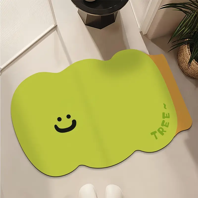 1pc natural ite cartoon cute peach quick drying mat ooze bibulous anti skid bathroom quick dry and clean dirty wear is suitable tub shower bathroom kitchen Product details 2