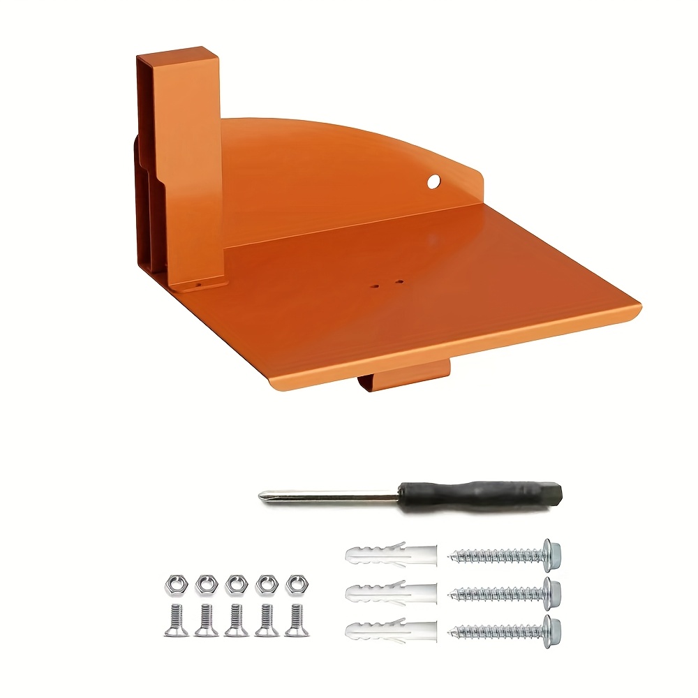 Image of 1 Heavy-duty Oversized Metal Chainsaw Bracket Kit - Wall-mounted, Waterproof Garage Storage Rack For Safe Display And Protection, Includes Screws And Nails, Suitable For Outdoor Power Tools