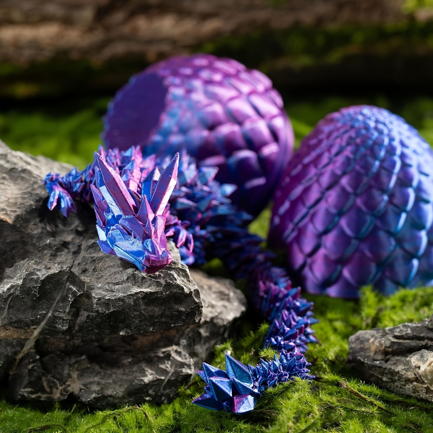 

3d Printed Dragon In Egg, Full Articulated Dragon Crystal Flexible Dragon With Dragon Egg Surprise Gift, Home Decor Executive Desk And Office Decor