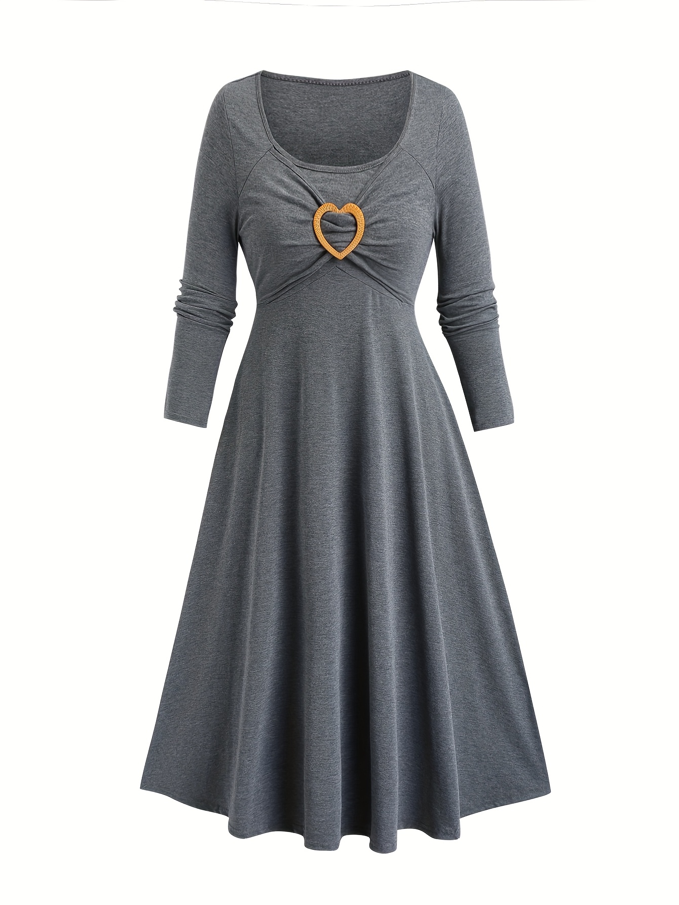 grey basic dress Ribbed Basic Dress-Grey – Hijab Boutique main image 0