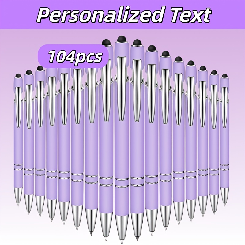 Customizable Multicolored Metal Ballpoint Pens Set, Durable