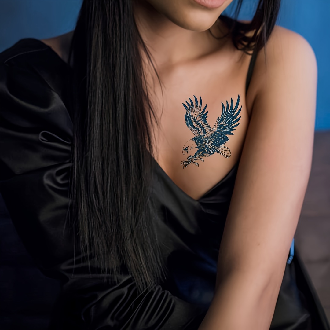 Temporäres Dekolletee-Tattoo Für Frauen – 9 X 19 Cm, Hautfreundlich, Für Party, Strand & Urlaub