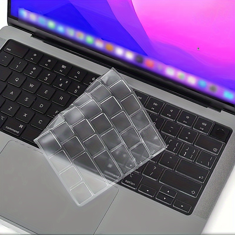 

Wmgy 5a Top Matching Antibacterial Keyboard Cover, Ultra-thin Tpu Film, Transparent, For /16 A2442 A2485 A2779 A2780, /15a 2681 A2941, Ansi , 24h Antibacterial Protection