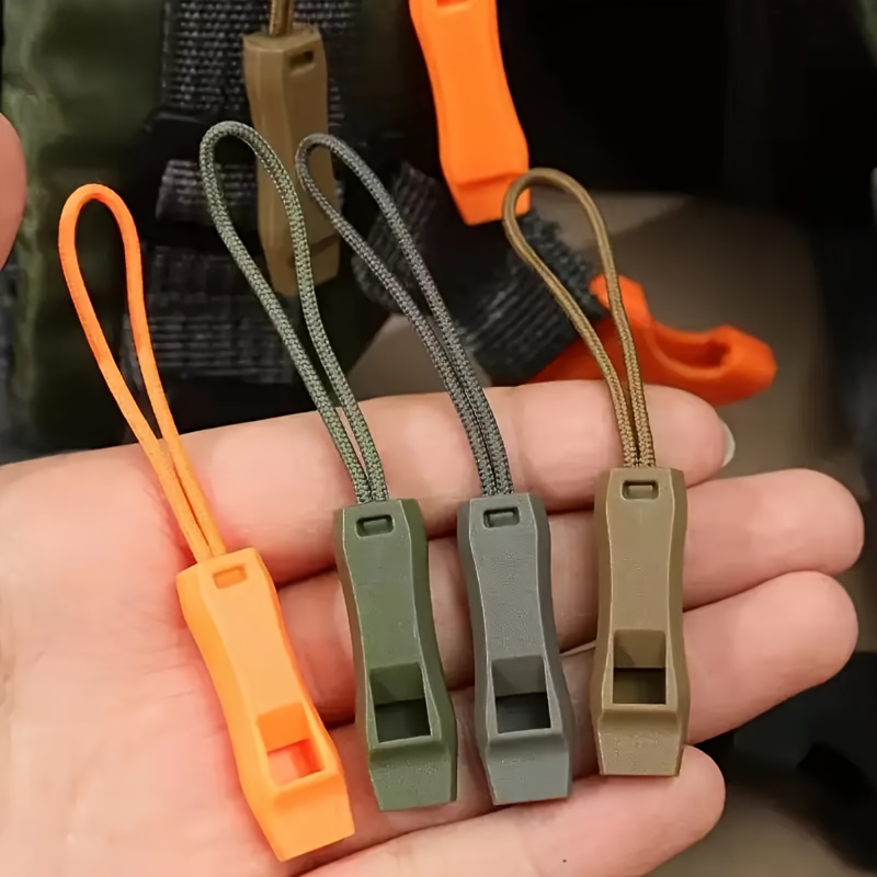 6pcs Outdoor Survival Whistle Set with Lanyard