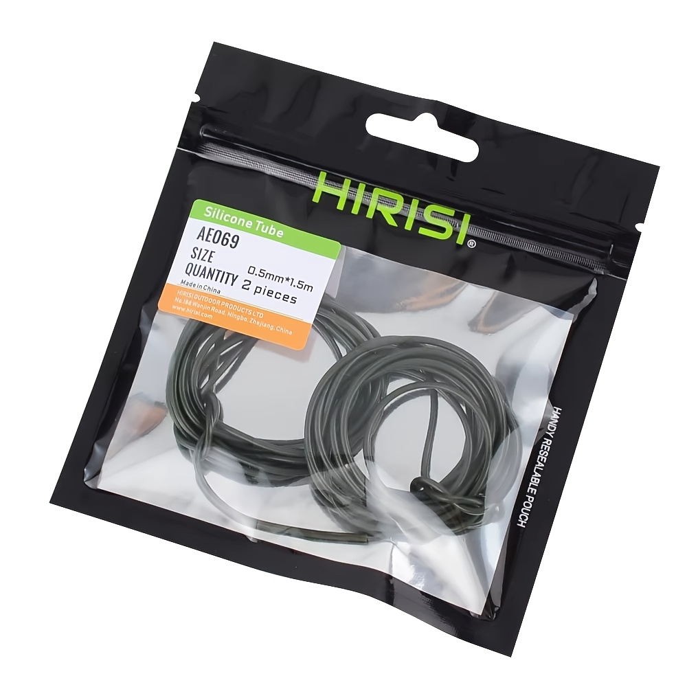 Image of Hirisi Carp Fishing Hook Silicone Tube Anti- Rig Tubing For Safety Lead-clip System Size 0.5,0.8