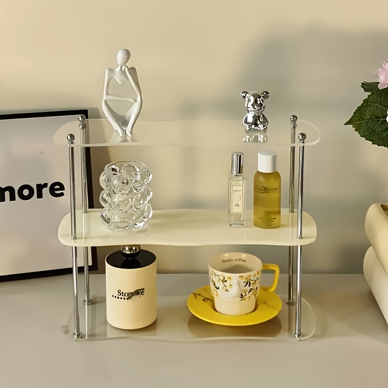 TEMU Ldq Handmade Acrylic Desktop Organizer - Versatile Shelf For Water Bottles, Perfume & - Stylish, Space-saving Design, Easy