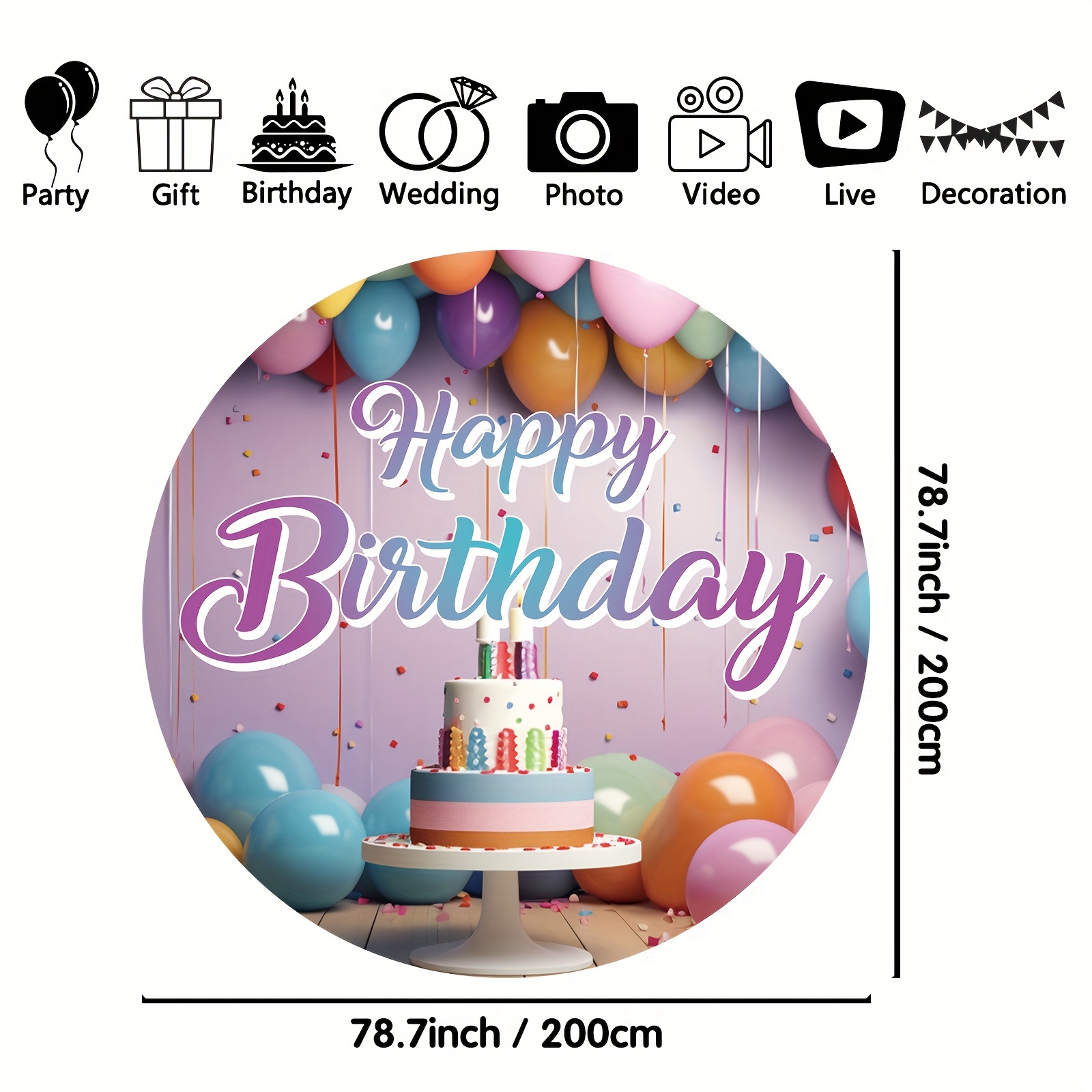 Happy Birthday Photography Backdrop Vinyl Outdoor Boat - Temu