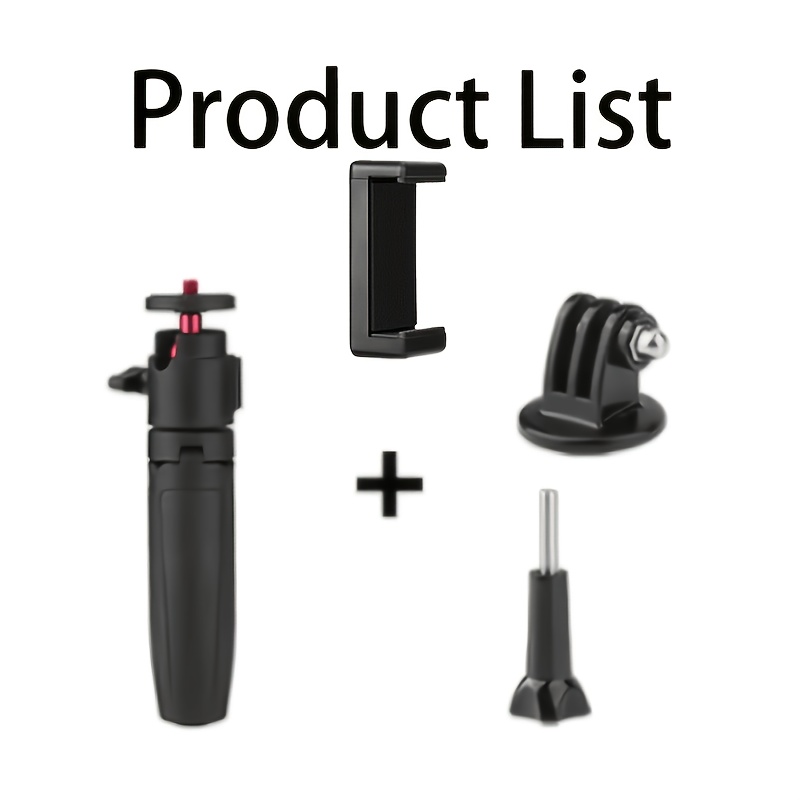 TEMU 1/4 Universal Portable Handheld Tripod, Suitable For Pocket 3, Series, Stick, Sports Camera Installation Extension Pole, Sports Camera