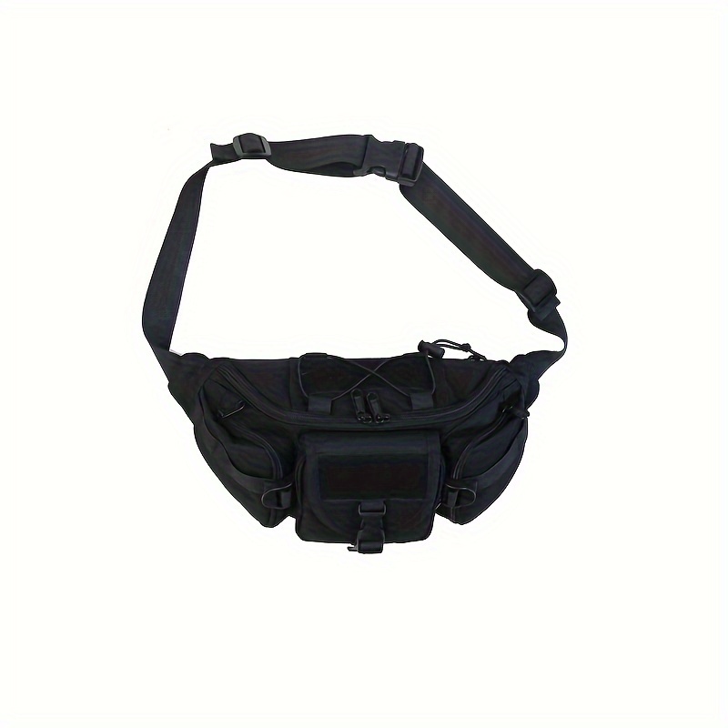 Image of Men's Crossbody Bag, Streetwear Brand Backpack, Tactical Hip-hop Functional Chest Bag, Fashion Waist Bag, Casual Outdoor Sports Bag, Messenger Bag For Bike Riding