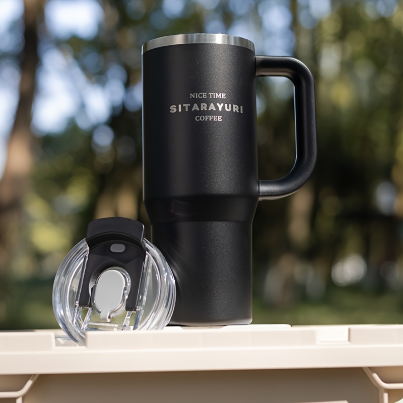 gobelet isolé en acier inoxydable 900ml avec paille et poignée, étanche, bpa, idéal pour le camping air et , multicolore Détails du produit 2