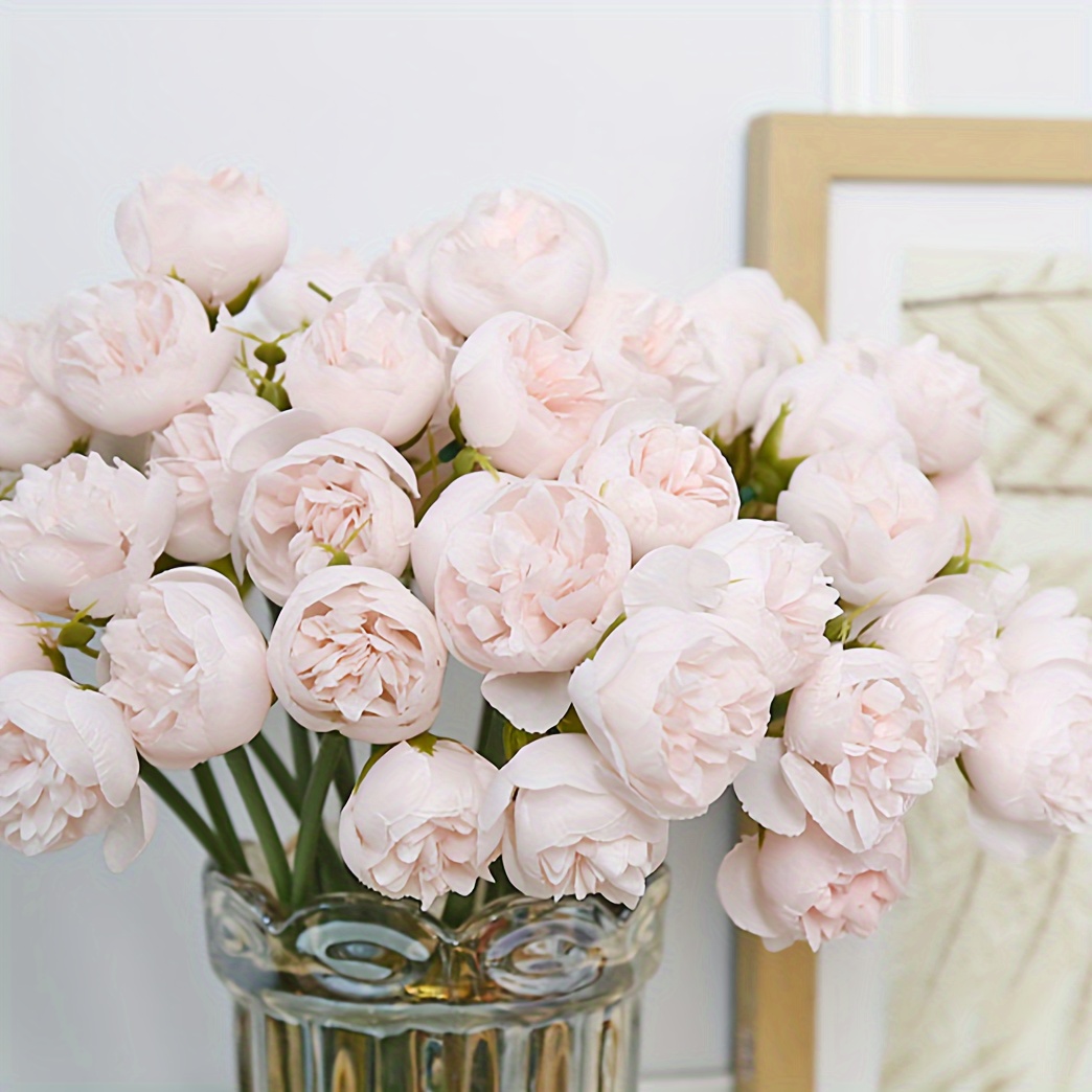Composizione peonia rosa Finti fiori artificiali per sempre