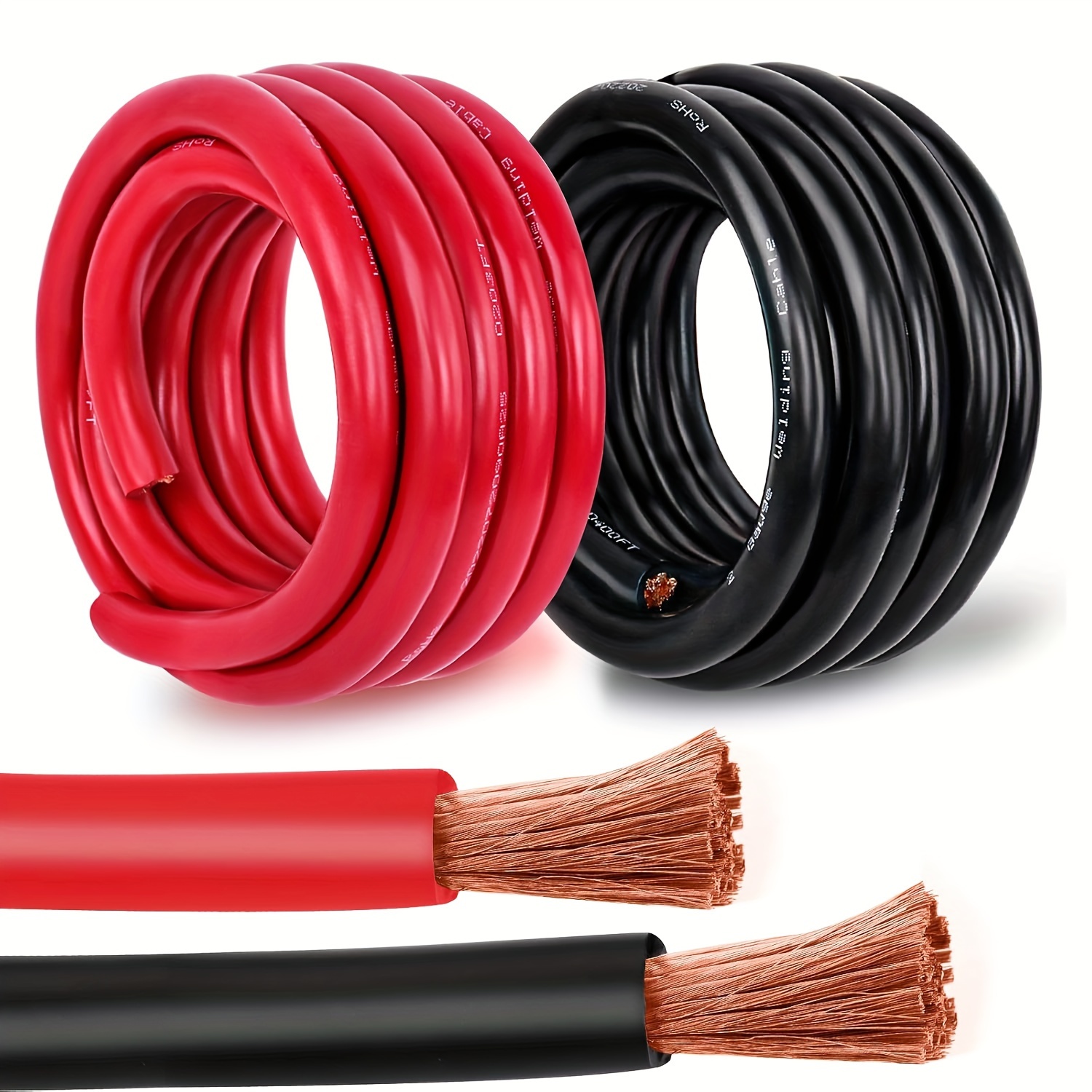 

Axoten 4awg Battery Cable Copper Wire, 15 Feet Red + 15 Feet Black 4awg Welded Cable For Automotive, Battery, Solar, Marine And Generator