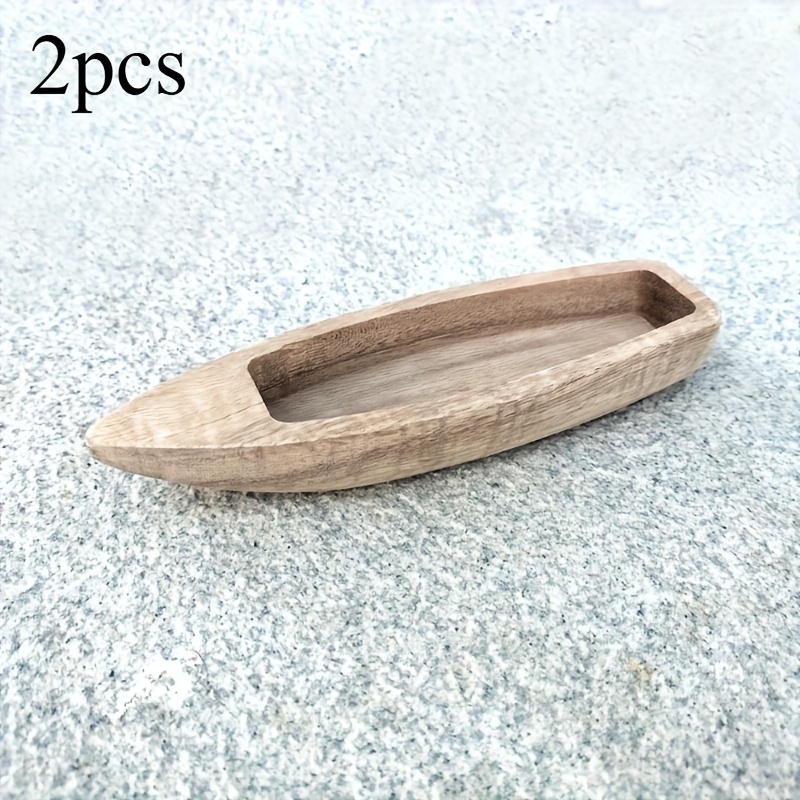 2pcscharming Wooden Boat Bonsai Model - Ideal For Decor, Perfect Gift For Birthdays & Holidays, Pot Landscape