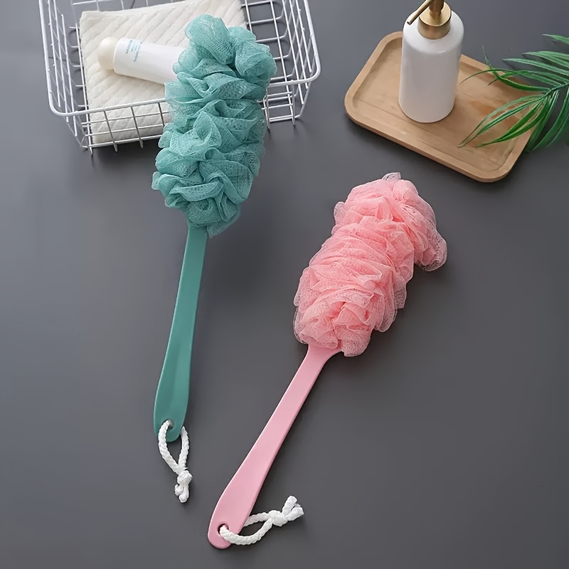 3pcs green rice noodles mixed pack 1pc korean long handled bath back rubbing artifact body bath rubbing back adult bathroom bath rubbing artifact rubbing bath towel Product details 6