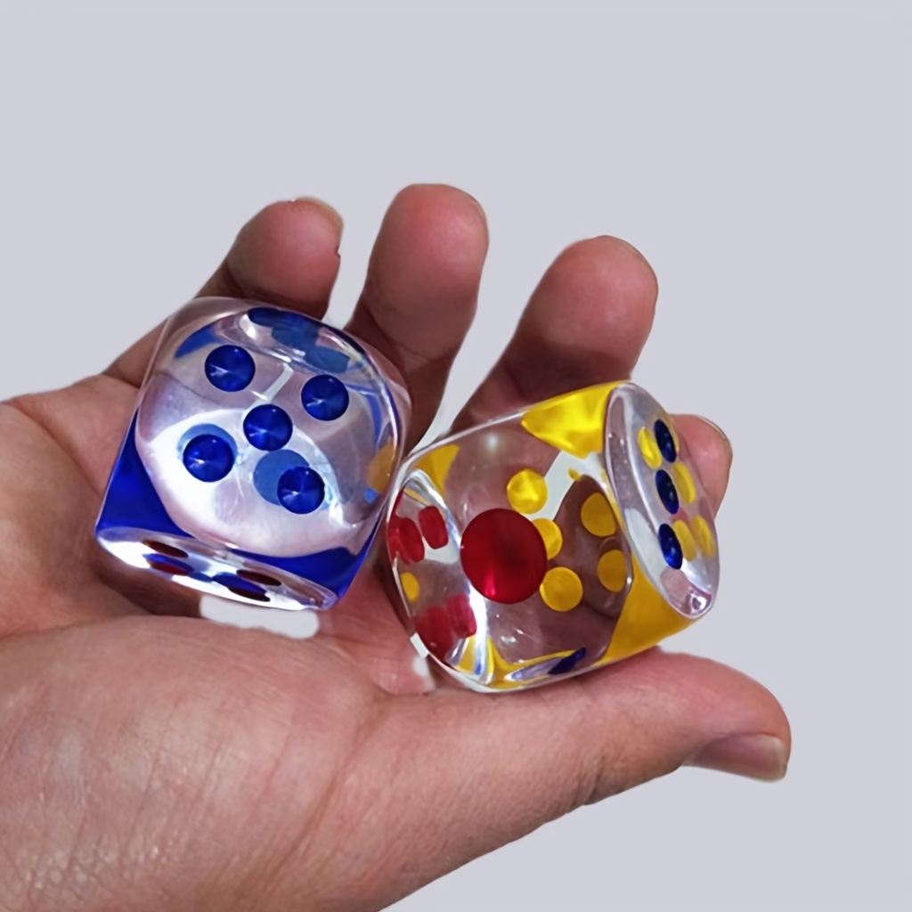 

Oversized Transparent Dice Set For Table Games, Parties, Halloween, Board Games, Ktv Entertainment - Abs Resin, Ideal For Christmas And Halloween Gifts, Math Teaching, Counting Dice