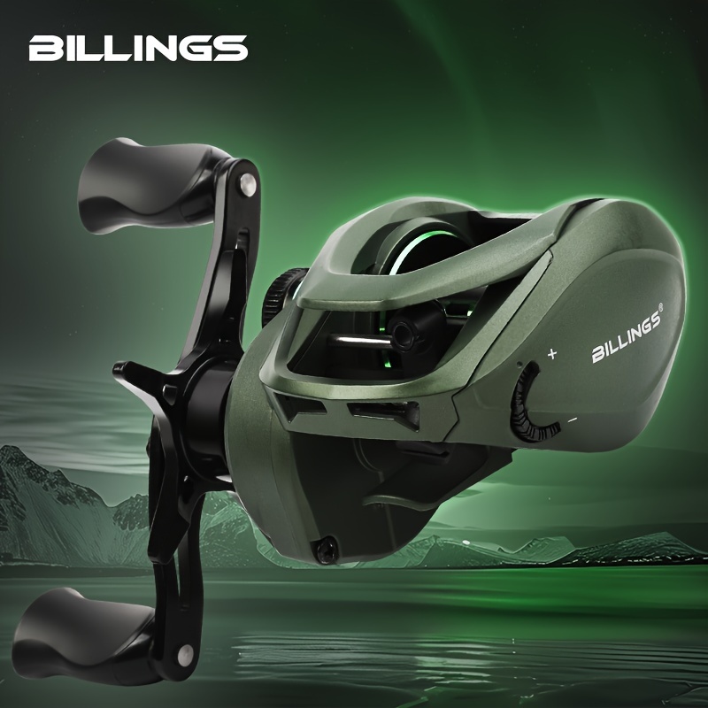 

Billings Series Baitcasting Fishing Reel, 7.2:1 , 18lb Max Drag, Aluminum Alloy & Nylon, Hand, For Freshwater & Saltwater, Premium Tackle For - 1 Pack