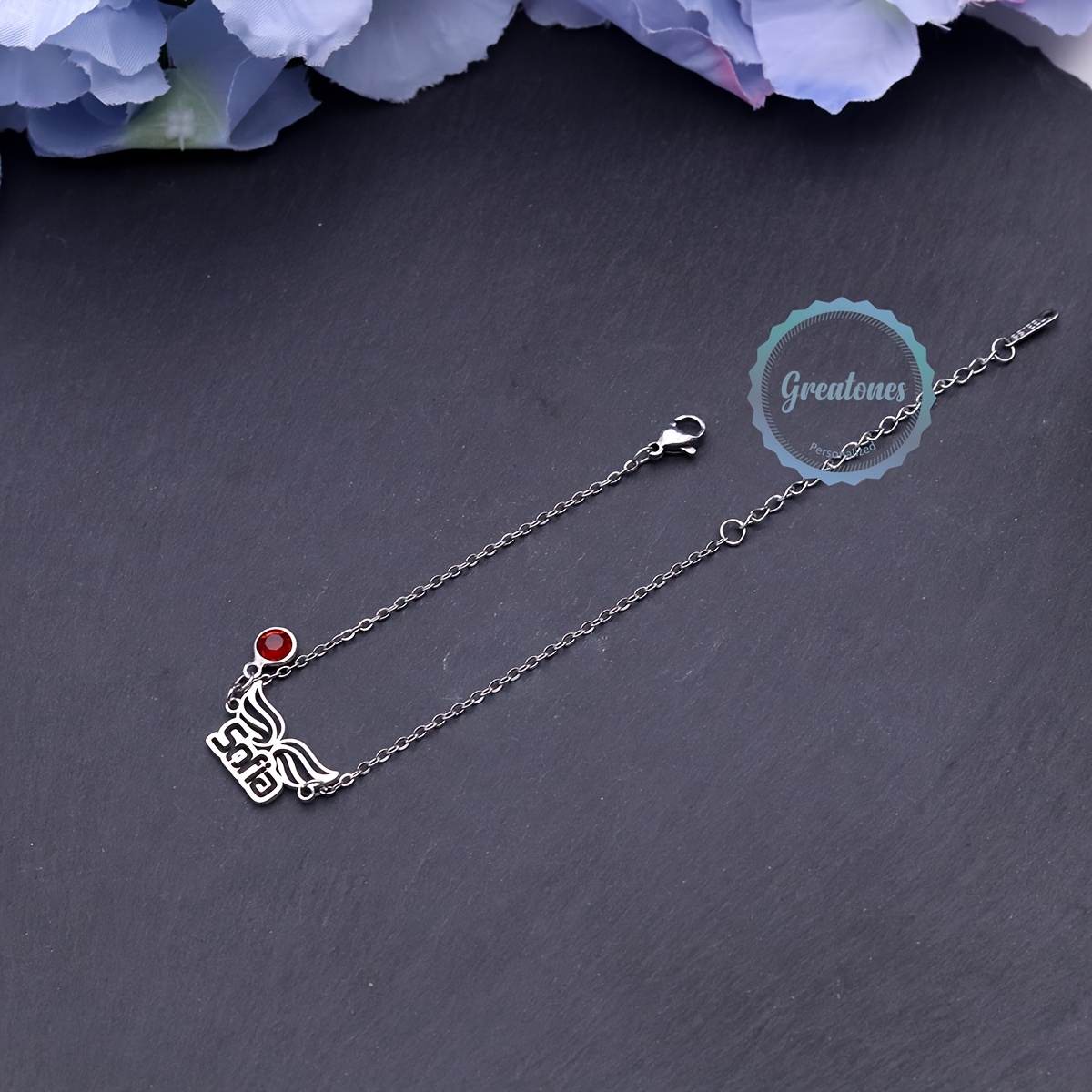 Personalized Hollow Wing Design Bracelet, Stainless Steel
